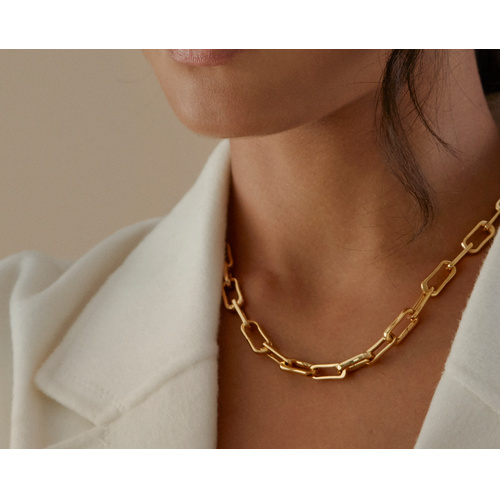 Alternate view of Gold Vermeil Alta Capture Charm Necklace Adjustable 48cm/19' - Monica Vinader