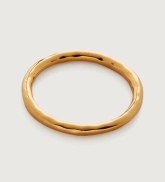 Gold Vermeil Siren Hammered Ring - Gold Vermeil Siren Hammered Ring - Monica Vinader