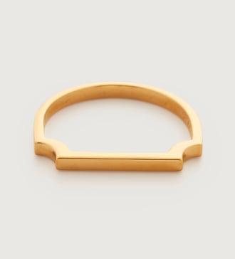 Gold Vermeil Signature Thin Ring - Monica Vinader