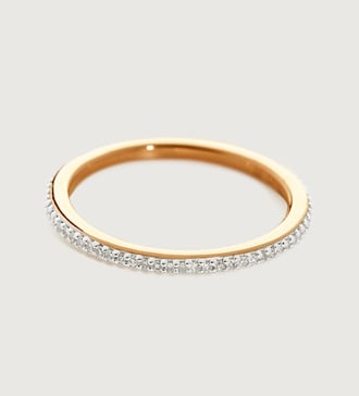 Gold Vermeil Skinny Eternity Ring - Diamond - Monica Vinader