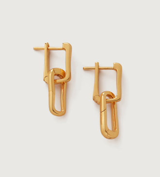 Gold Vermeil Alta Capture Charm Earrings - Monica Vinader