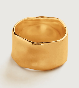 Gold Vermeil Siren Muse Wide Ring - Gold Vermeil Siren Muse Wide Ring - Monica Vinader