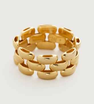 Gold Vermeil Doina Chain Ring - No stone - Monica Vinader