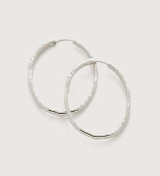 Sterling Silver Siren Muse Large Hoop Earrings - Monica Vinader