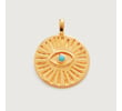 Gold Vermeil Talisman Evil Eye Pendant Charm - Turquoise - Monica Vinader