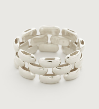 Sterling Silver Doina Chain Ring - Monica Vinader