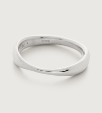 Sterling Silver Nura Reef Stacking Ring - Monica Vinader