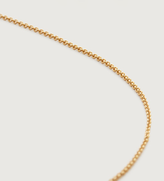 Gold Vermeil Fine Chain Necklace Adjustable 61cm/24" - Monica Vinader