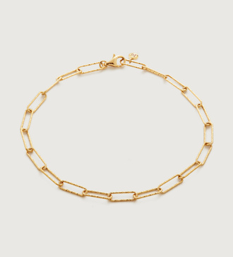 Gold Vermeil Alta Textured Chain Bracelet  - Monica Vinader