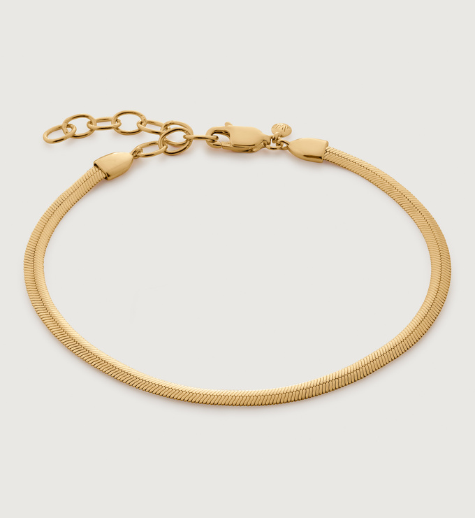 Gold Vermeil Snake Chain Bracelet - Monica Vinader