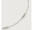 Sterling Silver Triple Beaded Chain Necklace Adjustable 46cm-50cm/18-20" - Monica Vinader