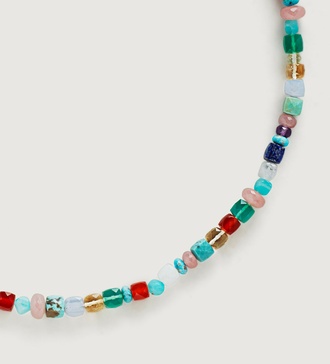 Gold Vermeil Freedom Beaded Gemstone Necklace adjustable 43-46cm/17-18" - Freedom Stones - Monica Vinader