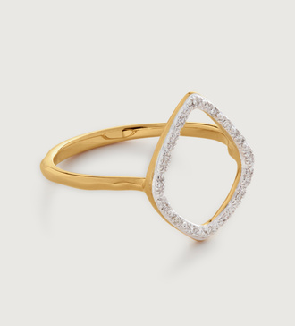 Gold Vermeil Riva Diamond Hoop Ring - Diamond - Monica Vinader