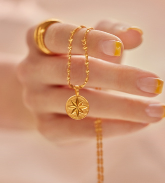 Alternate view of Gold Vermeil Guiding Star Pendant Charm - Monica Vinader