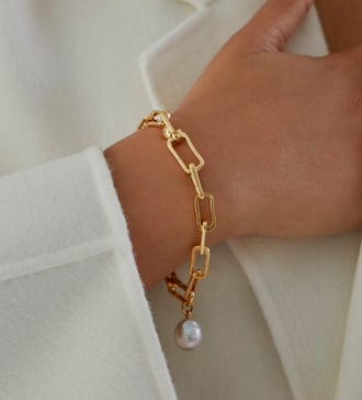 Alternate view of Gold Vermeil Alta Capture Charm Bracelet - Monica Vinader