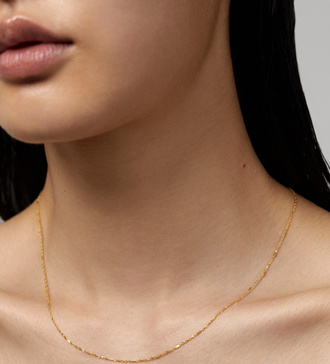 Alternate view of Gold Shimmer Chain Necklace 46cm/18' - Monica Vinader