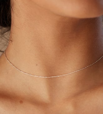 Alternate view of Sterling Silver Fine Twist Choker Necklace Adjustable 38-43cm/15-17' - Monica Vinader