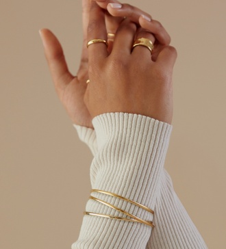 Alternate view of Gold Vermeil Nura Reef Bangle - Monica Vinader