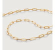 Gold Vermeil Paperclip Chain Necklace Adjustable 50cm/20" - Monica Vinader