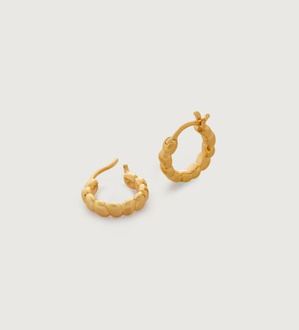 Gold Vermeil Nura Teardrop Huggie Earrings - Gold - Monica Vinader