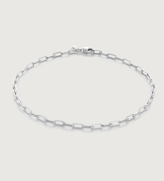 Sterling Silver Mini Paperclip Chain Bracelet  - Monica Vinader