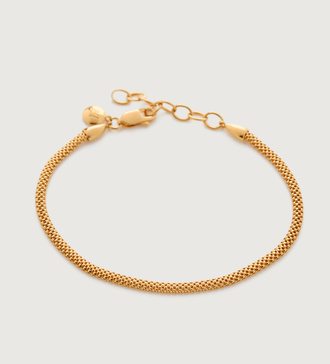 Gold Vermeil Heirloom Woven Fine Chain Bracelet - Monica Vinader