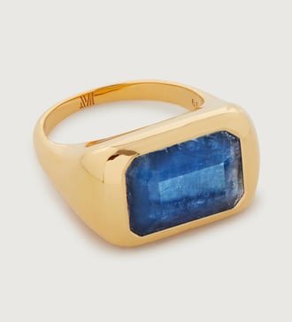 Gold Vermeil Power Cocktail Ring - Kyanite - Monica Vinader