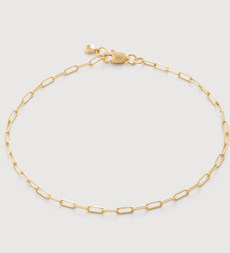 Gold Paperclip Chain Bracelet - Monica Vinader