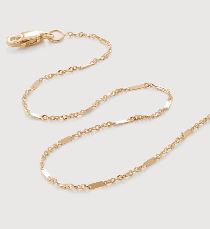 Gold Shimmer Chain Necklace 46cm/18' -  - Monica Vinader