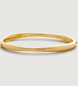 Gold Vermeil Nura Reef Thin Bangle - Monica Vinader