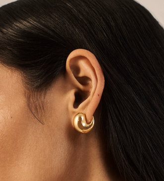 Alternate view of Gold Vermeil Nura Wrap Earrings - Monica Vinader