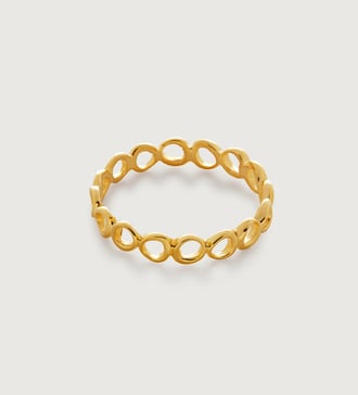 Gold Vermeil Nura Open Stacking Ring - Monica Vinader