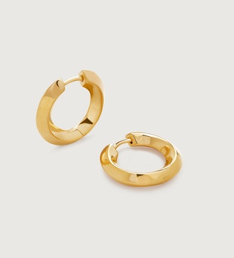 Gold Vermeil Power Small Hoop Earrings - Monica Vinader