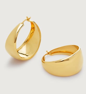 Gold Vermeil Kate Young Large Hoop Earrings - Monica Vinader