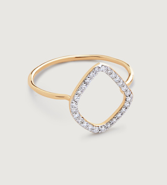 Gold  Lab Grown Diamond Riva Kite Ring  - Lab Grown Diamond - Monica Vinader