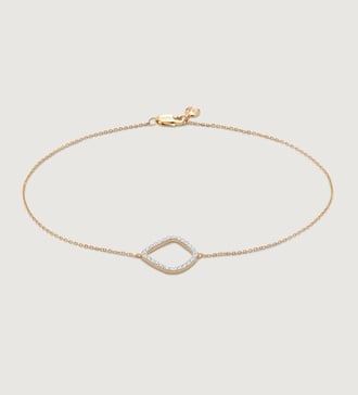 Gold Lab Grown Diamond Riva Kite Chain Bracelet - Lab Grown Diamond - Monica Vinader