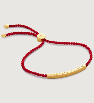 Gold Vermeil Linear Mini Friendship Bracelet - Monica Vinader