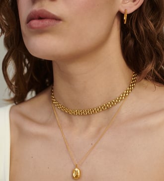 Alternate view of Gold Vermeil Heirloom Necklace Adjustable 36-46cm/14-18' - Monica Vinader