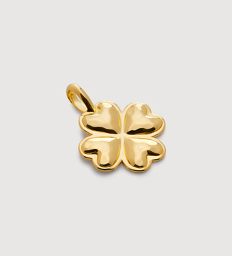 Gold Vermeil Clover Pendant Charm - Monica Vinader