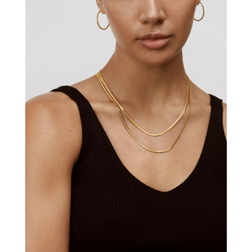 Alternate view of Gold Vermeil Snake Chain Necklace 46cm/18' - Monica Vinader