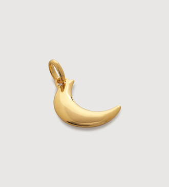 Gold Vermeil Crescent Moon Pendant Charm - Monica Vinader