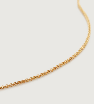 Gold Vermeil Fine Chain Necklace Adjustable 43cm/17' - Monica Vinader